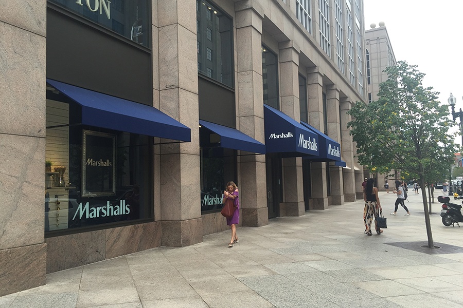 The Marshalls storefront on Boylston St.