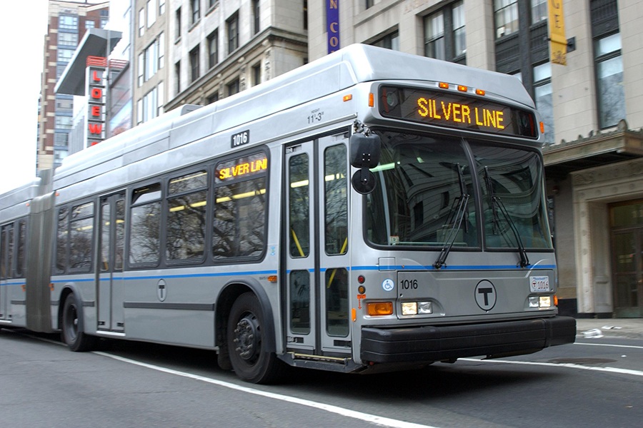 A Silver Line MBTA Bus