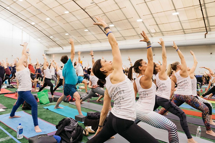 Take Part Yoga Reaches Out at Gillette Stadium Empower Field House