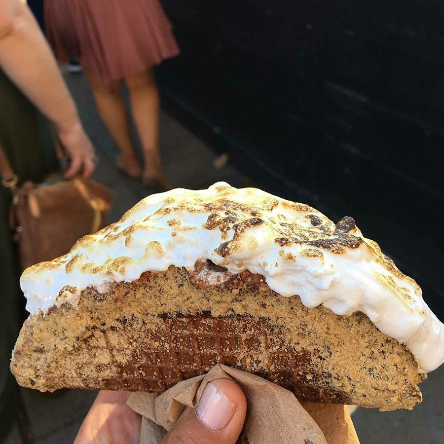 Honeycomb Creamery S'mores ice cream taco