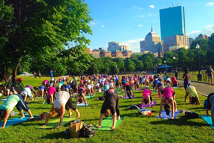 Boston Common yoga