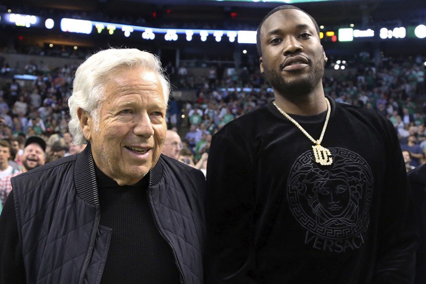 Robert Kraft, Meek Mill, and Gucci Mane Hung Out at the Celtics Game