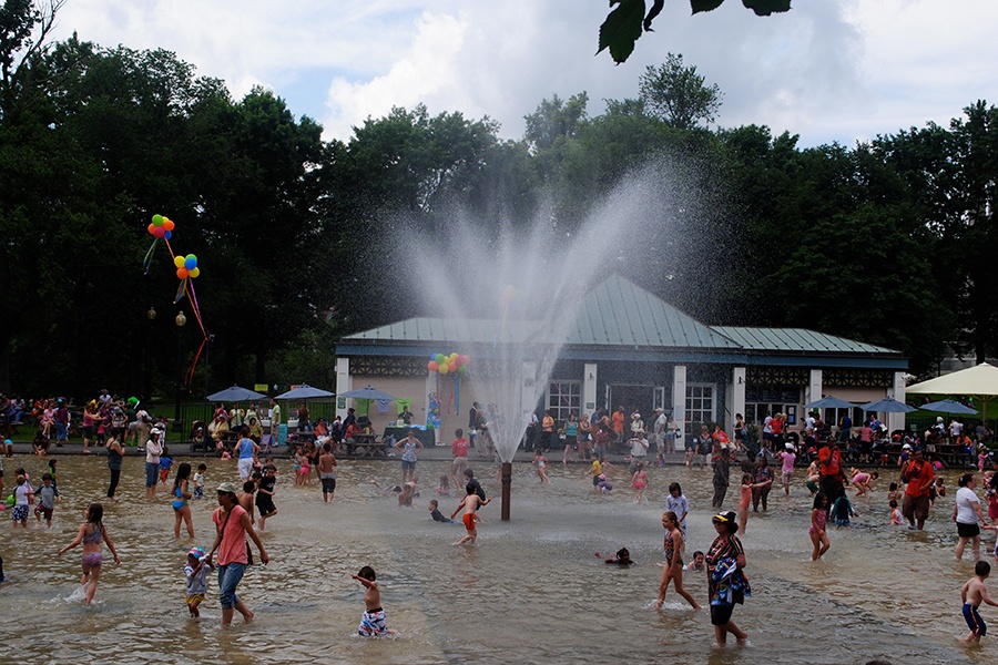 Opening of the Boston Frog Pond Spray Pool 