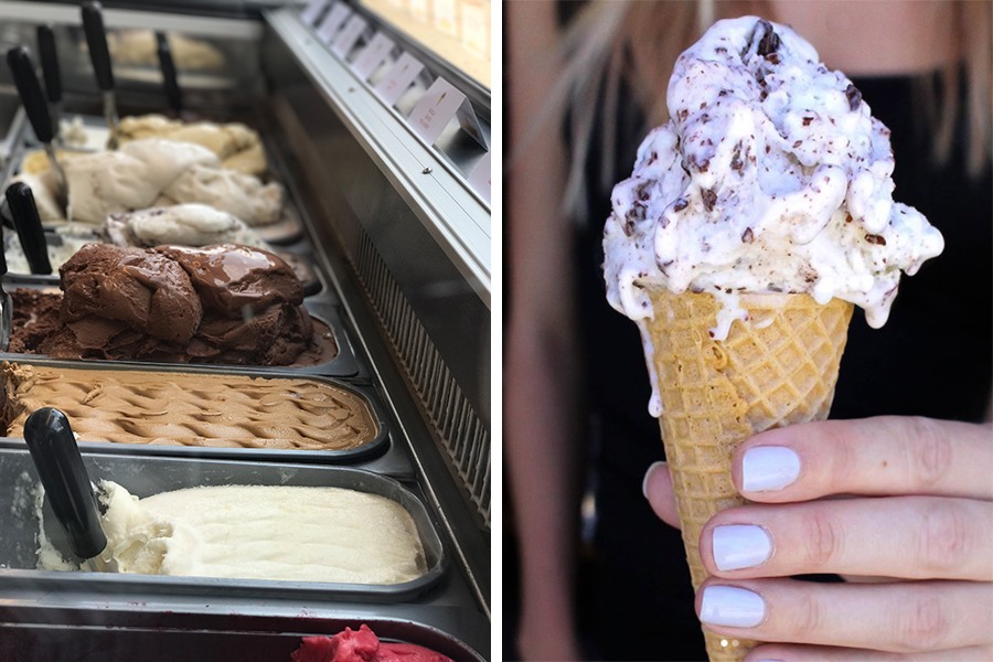 The Capo gelato cart is parked on W. Broadway all summer long