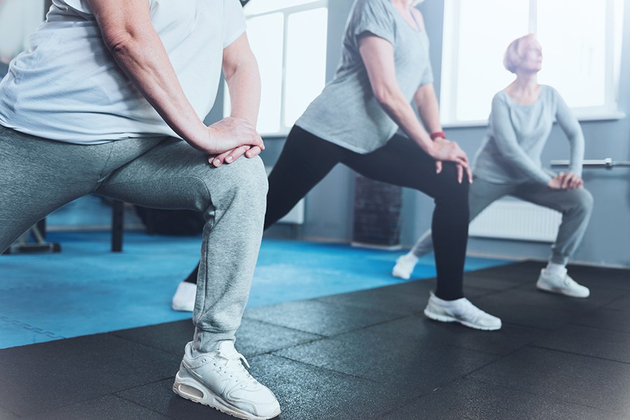 elderly working out 