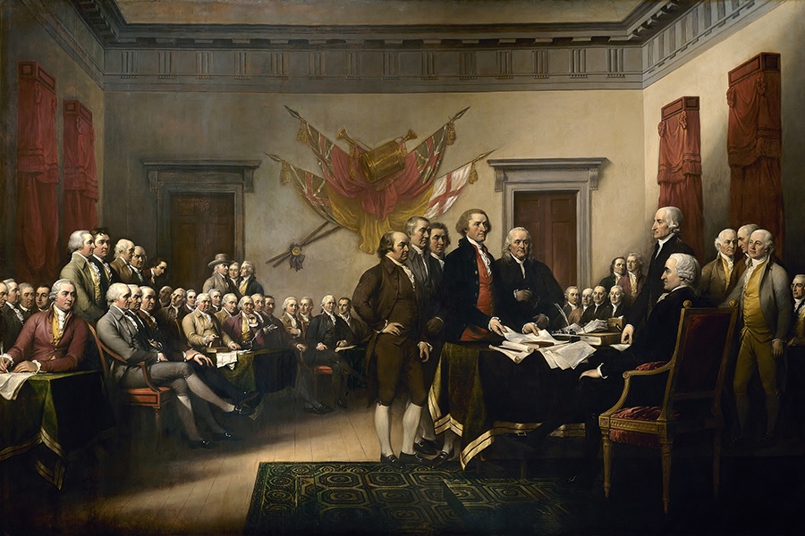 A painting depicting the Constitutional Convention