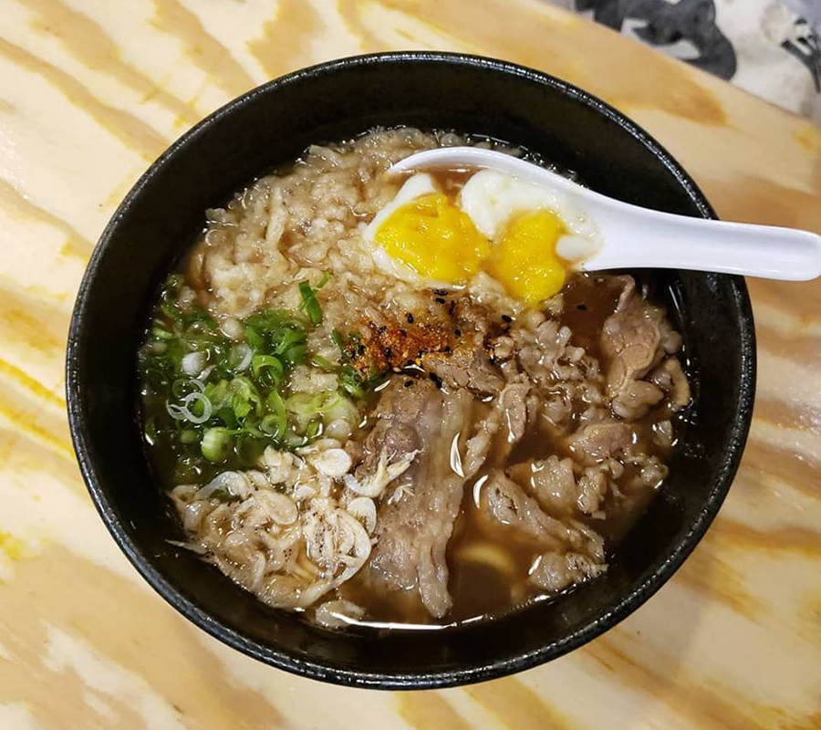 Yume Ga Arukara's niku udon bowl with onsen egg