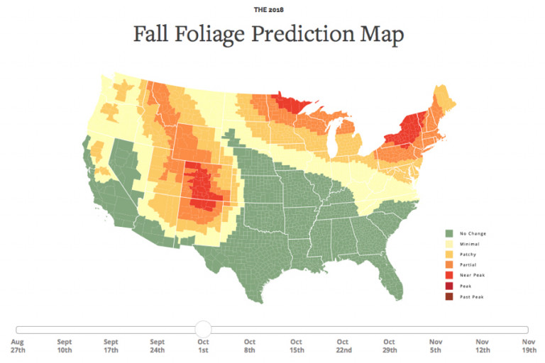 Your Interactive Fall Foliage Guide for 2018 Has Arrived