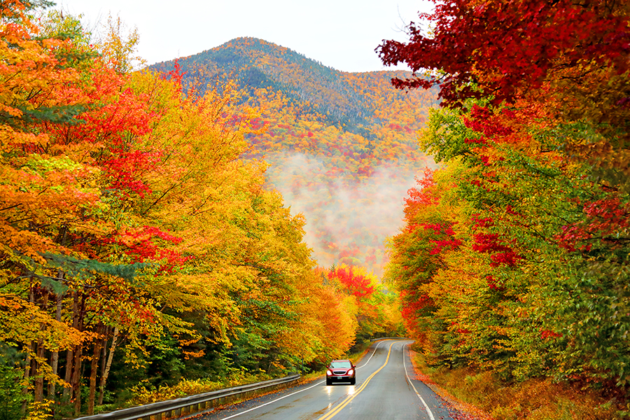 new england road trip in the fall