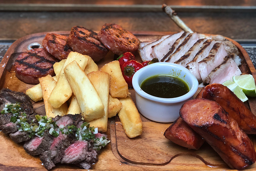 An Argentinean-style meat platter is one of the Gridiron Garden specials at Public Street Bistro during football season