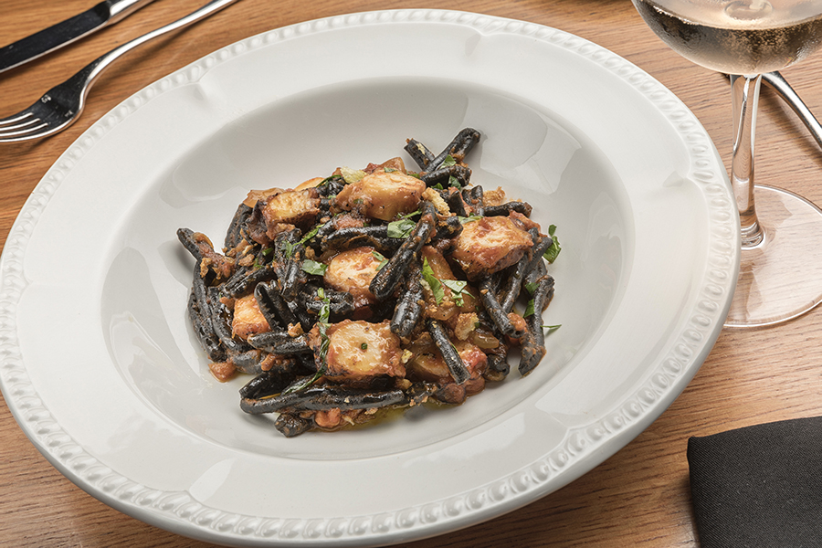 Squid ink casarecce from chef Tony Susi's forthcoming Ripasso at Wink & Nod.