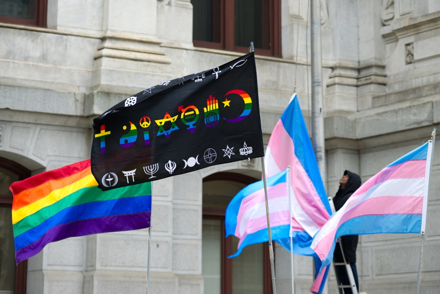 transgender flag coexist