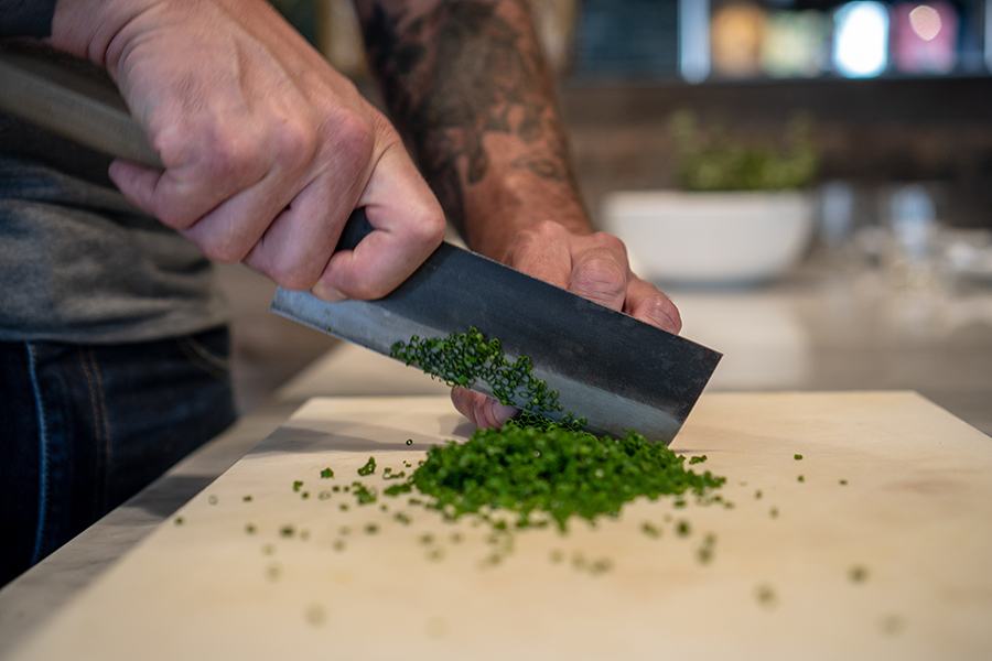 The Alden & Harlow staff makes use of Bernal Cutlery