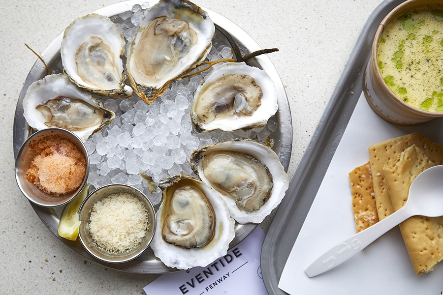 oysters on the half shell at Eventide Fenway