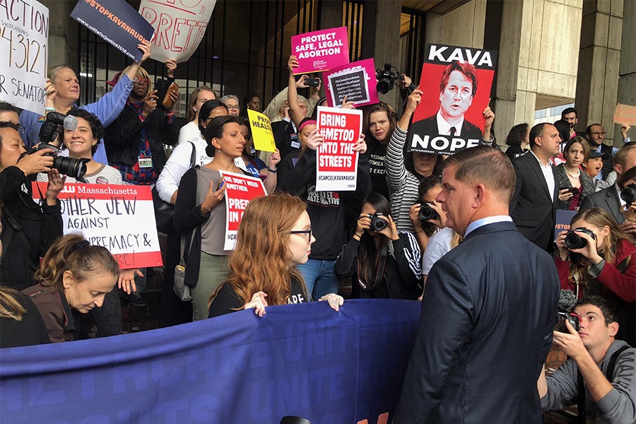 Jeff Flake protest marty walsh