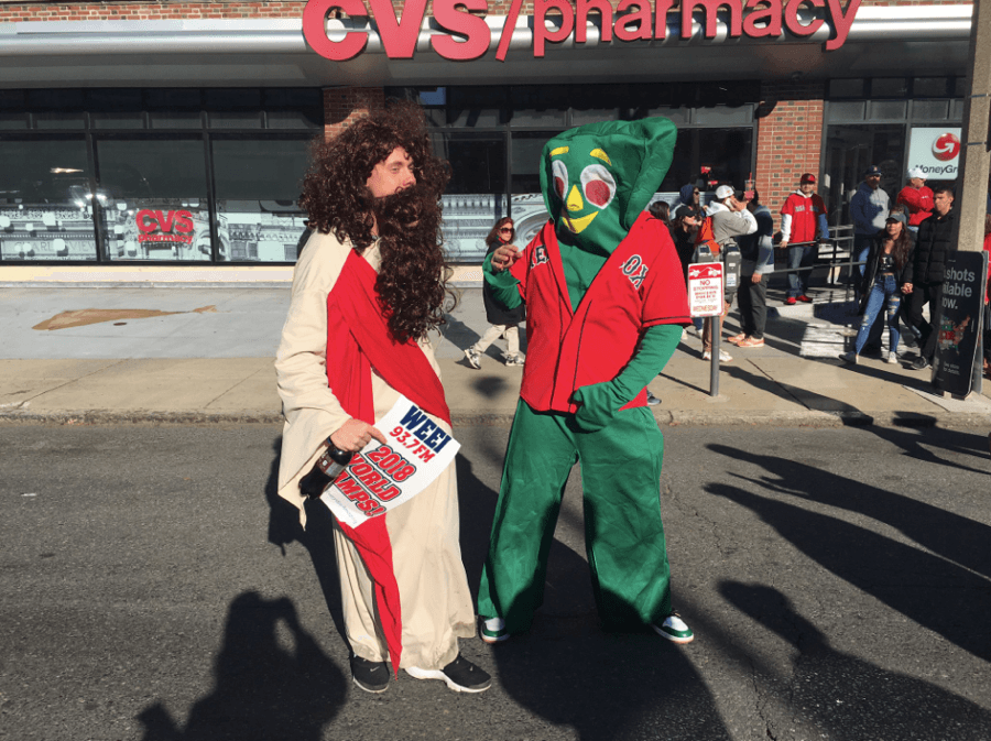 Someone Stole the Red Sox Mascot Costume and Ran Away Through the Streets  of Boston