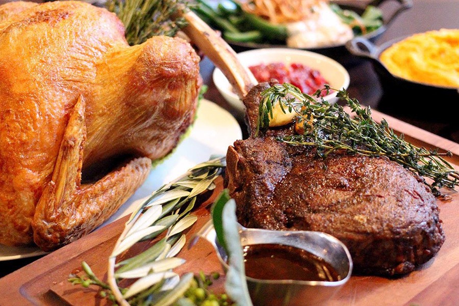 Both locations of Boston Chops are open Thanksgiving Day with steakhouse fare and holiday specials