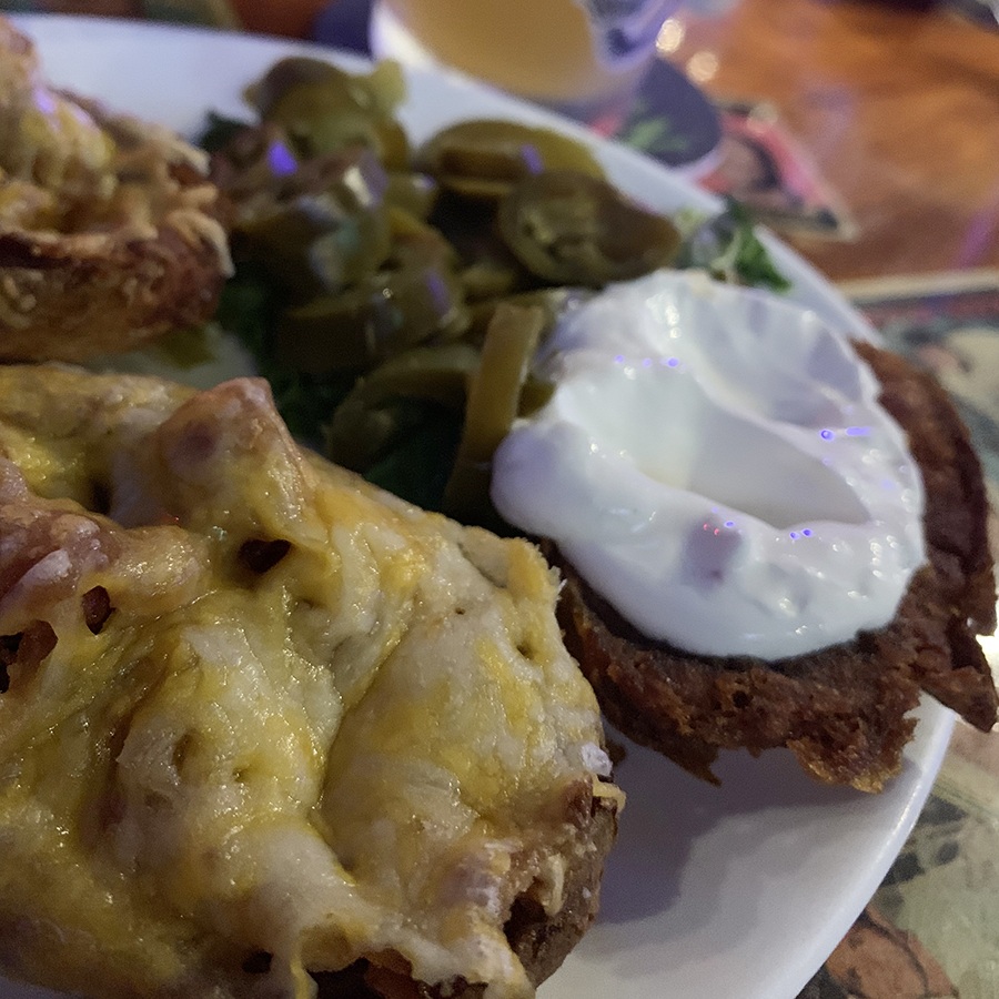 Old-school potato skins at Coolidge Corner Clubhouse.