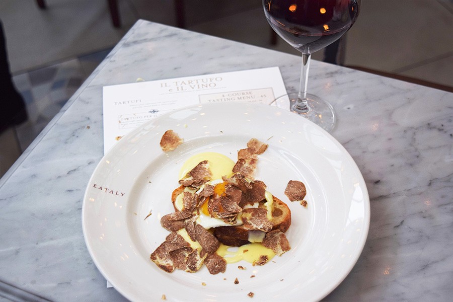 Fonduta con l'uovo tartufo at Eataly Boston