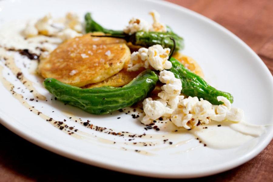 Alden & Harlow's corn pancakes