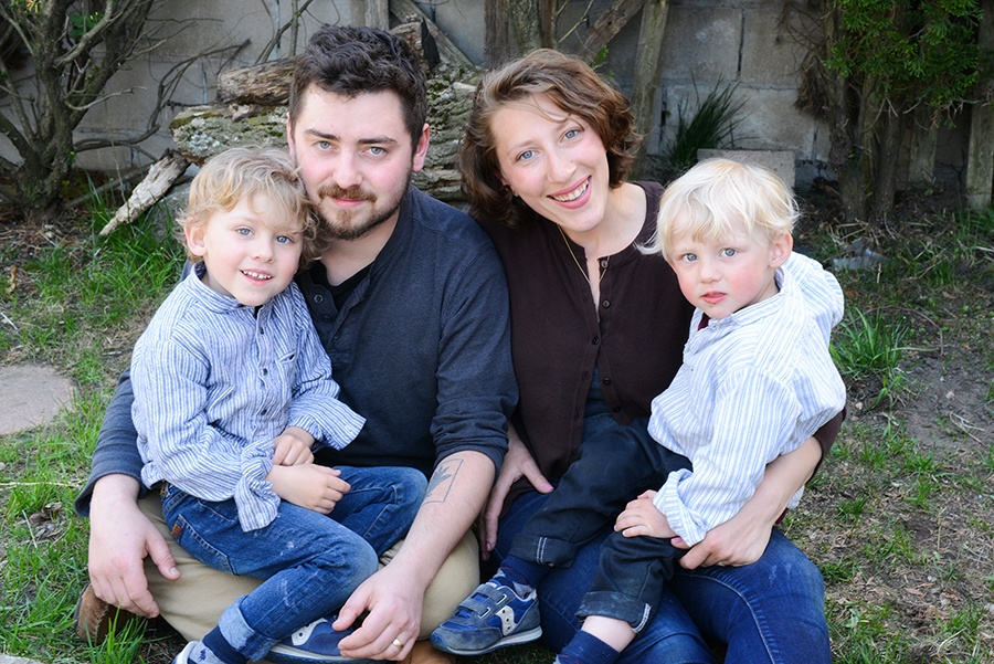 Chef Peter McKenzie, pictured with his family, is taking over at Haley.Henry and Nathalie wine bar