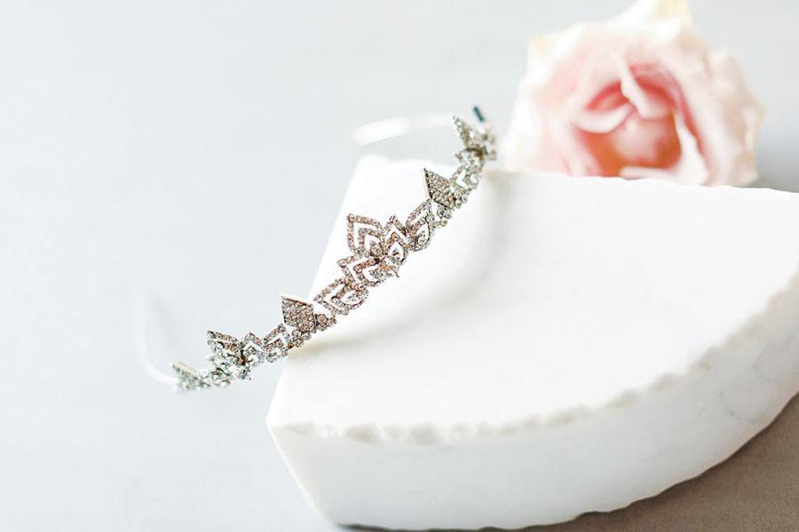 Untamed Petals tiara from Allegria Bridal