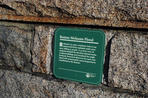 great boston molasses flood plaque