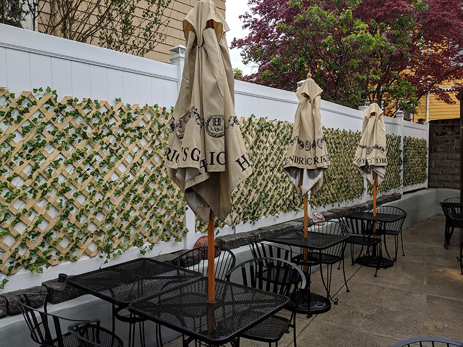 Avenue Kitchen + Bar has a secluded patio in Somerville's Ball Square