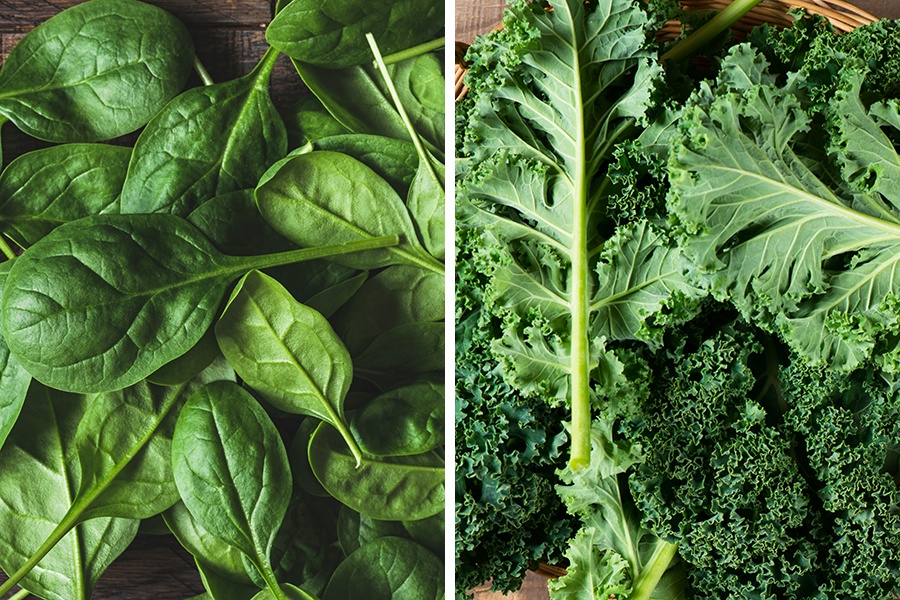 spinach and kale