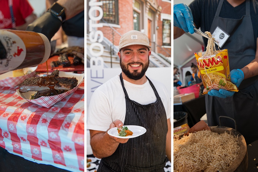 Delicious scenes from Best of Boston 2018: The Shoke Shop BBQ, SRV chef Michael Lombardi; Tiger Mama serves up interactive noodles.