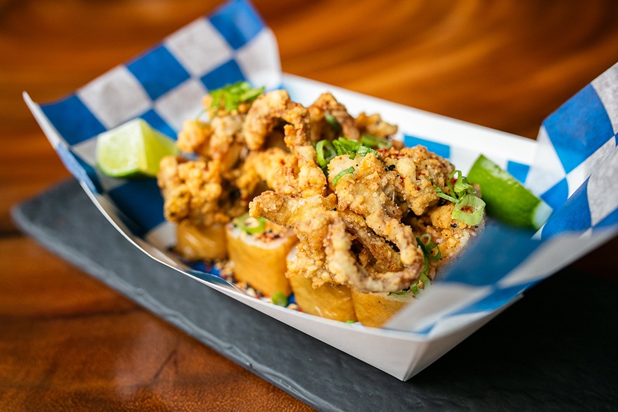 The clam shack sushi roll at Ruka.