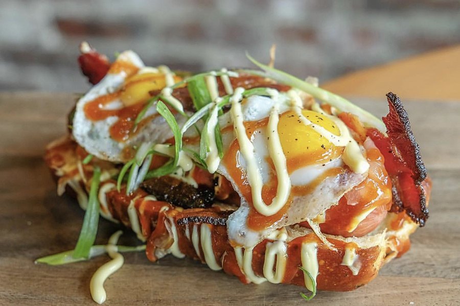 Lincoln Tavern's okonomiyaki dog was a particular decadent Wiener Wednesday special