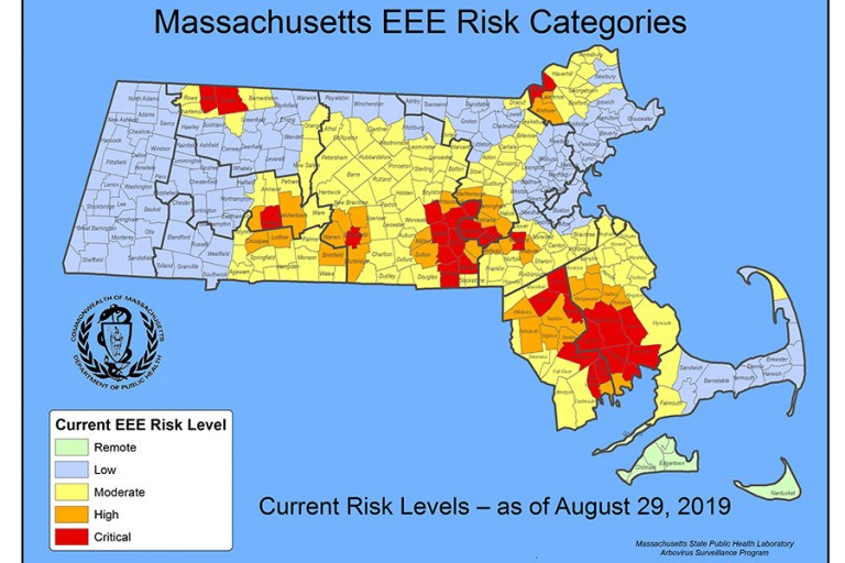 EEE Risk Is Now "Critical" in Many Massachusetts Communities