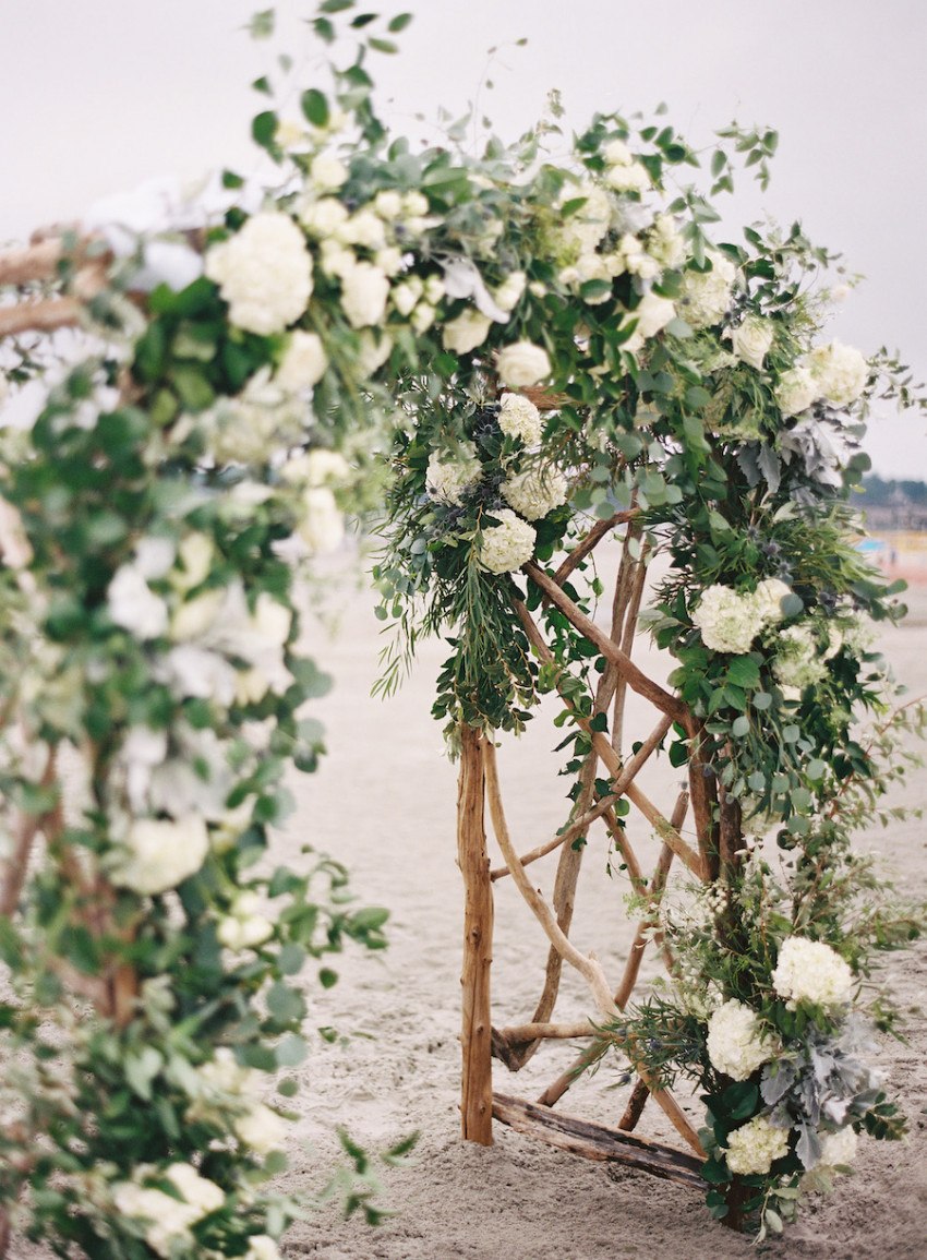 This Couple's Newport Beach House Wedding Had a Floral Chuppah