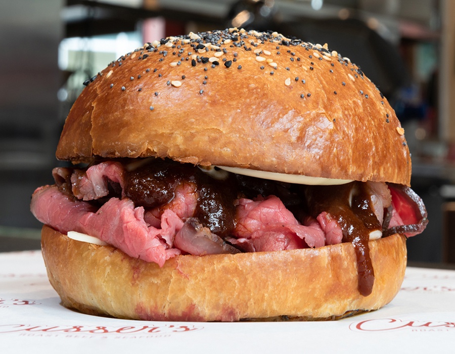North Shore-style roast beef sandwiches are on the menu at Cusser's, which will open a second location inside Hub Hall