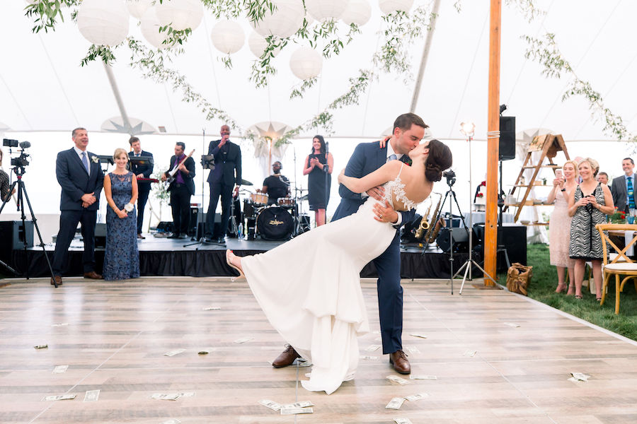 backyard tented wedding