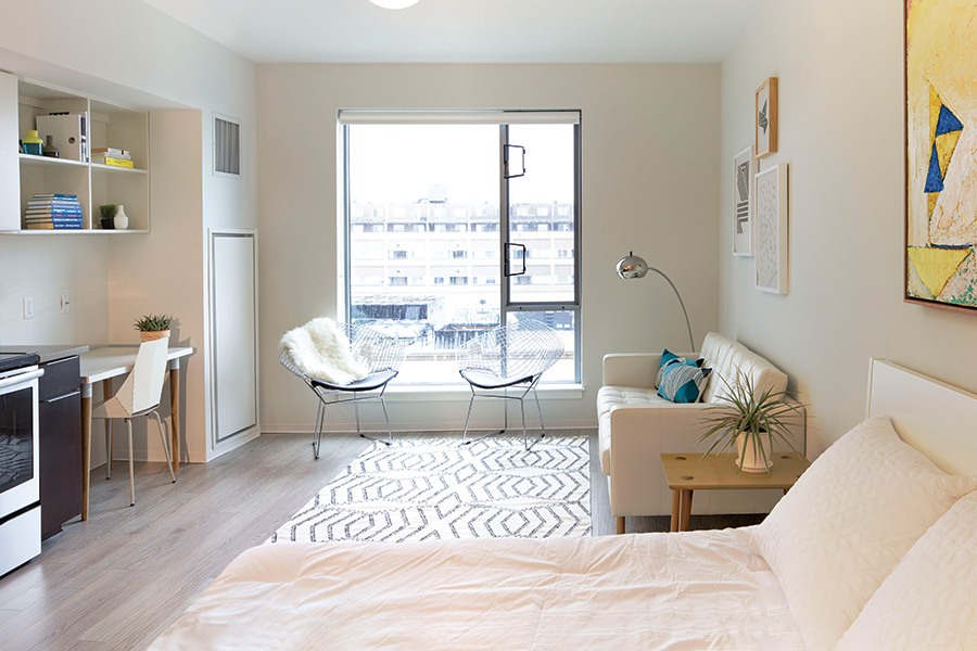 A Small Boston Studio Apartment Has One of the Best DIY Bedroom