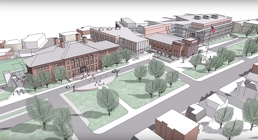 2016 rendering of the proposed Somerville High School.