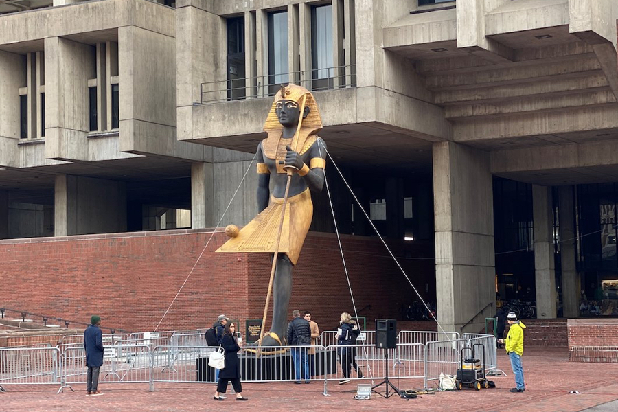 egypt statue boston city hall