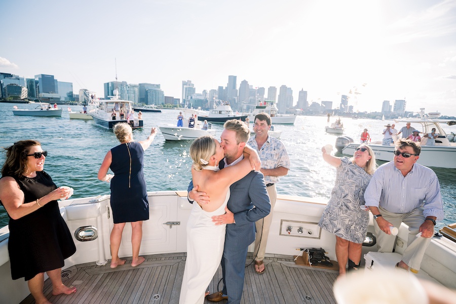 boston harbor boat wedding