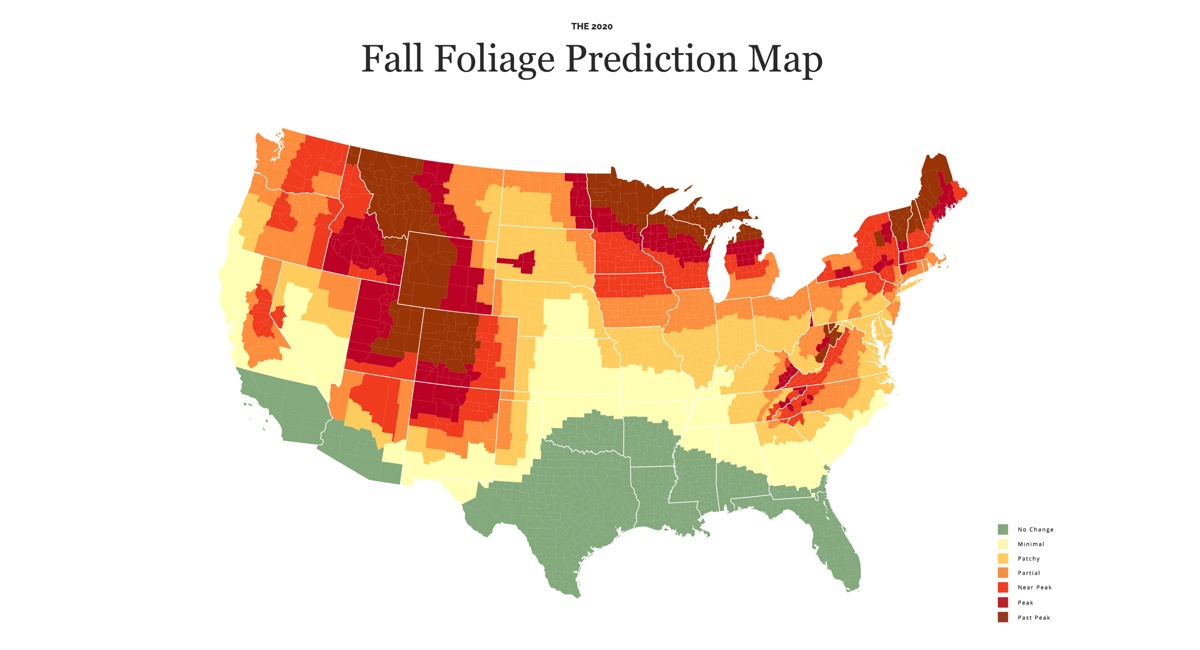 Current Fall Foliage Map Map Of Usa With Rivers