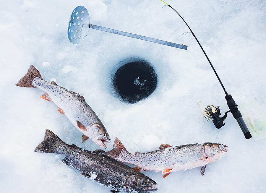 ice fishing hole