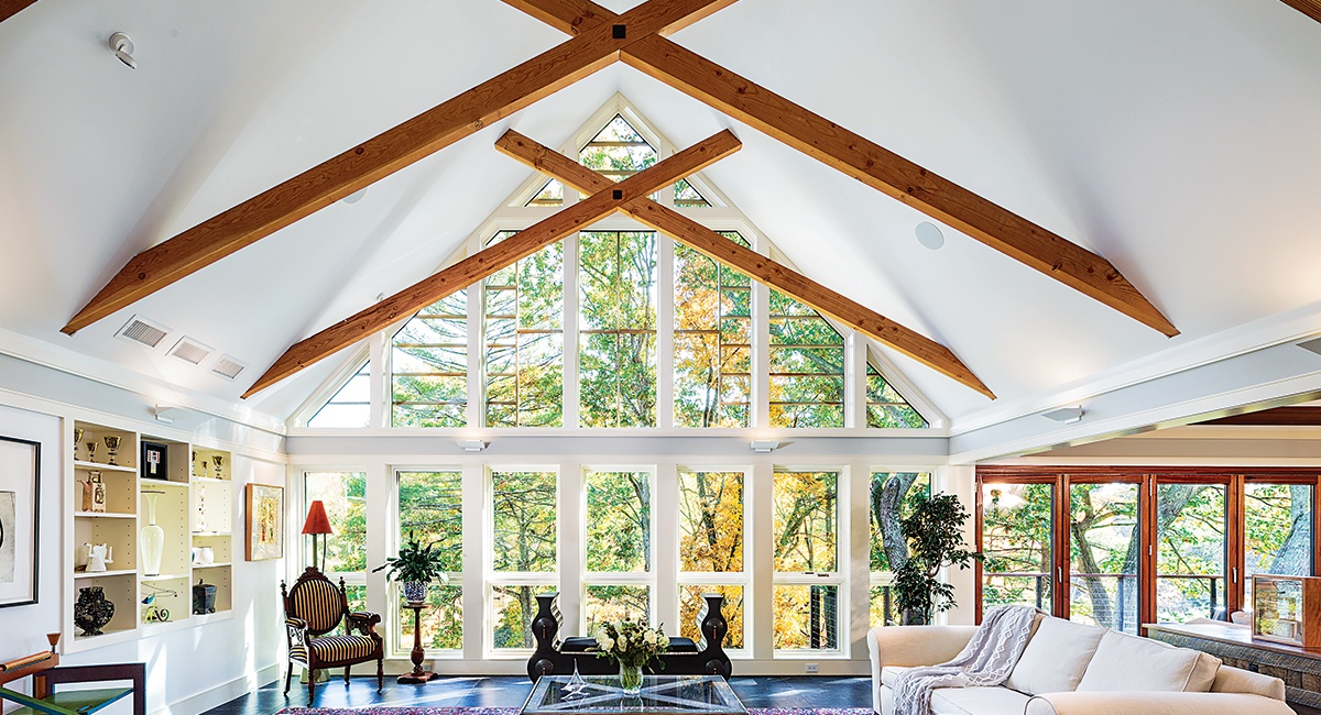 Home Boasts A 20 Foot Cathedral Ceiling