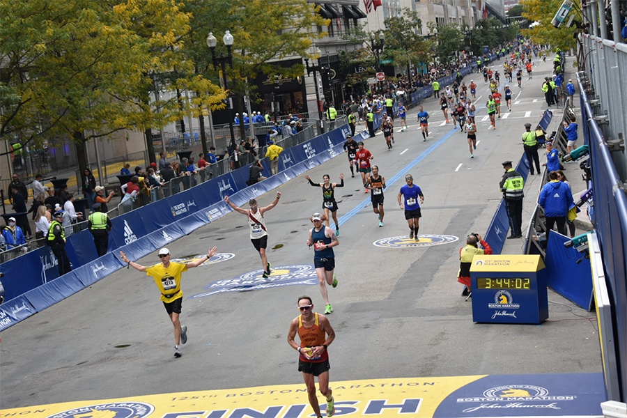 Photos from the 2021 Boston Marathon Finish Line