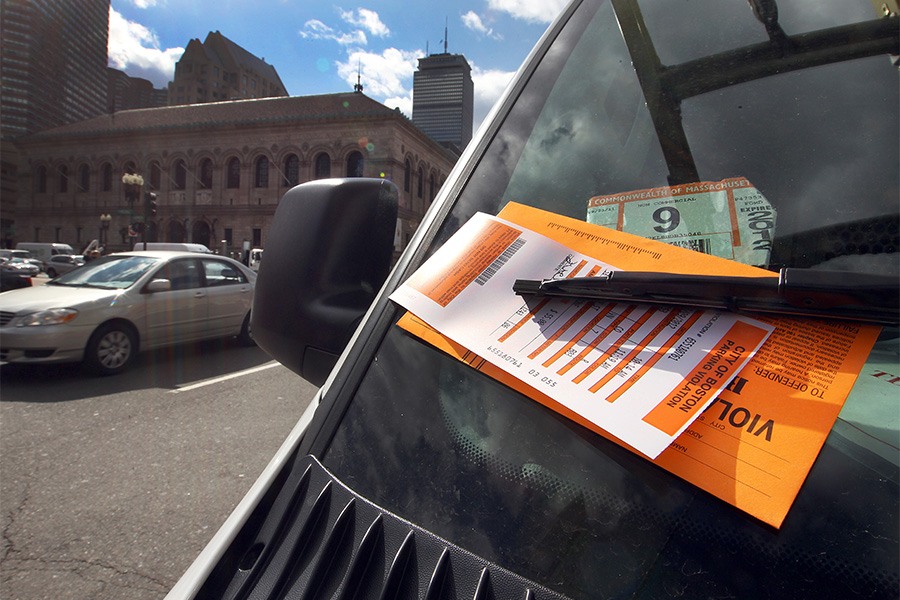 parking ticket in copley square