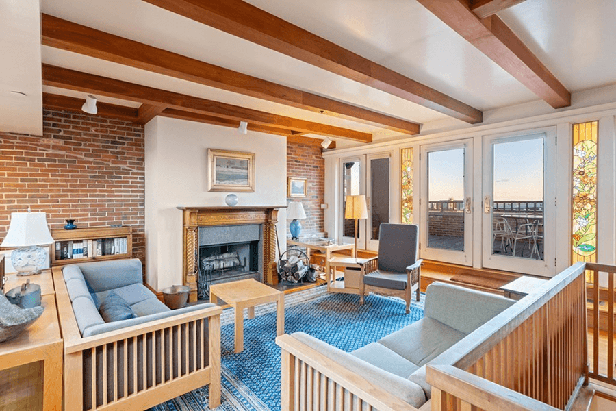 north end penthouse living room