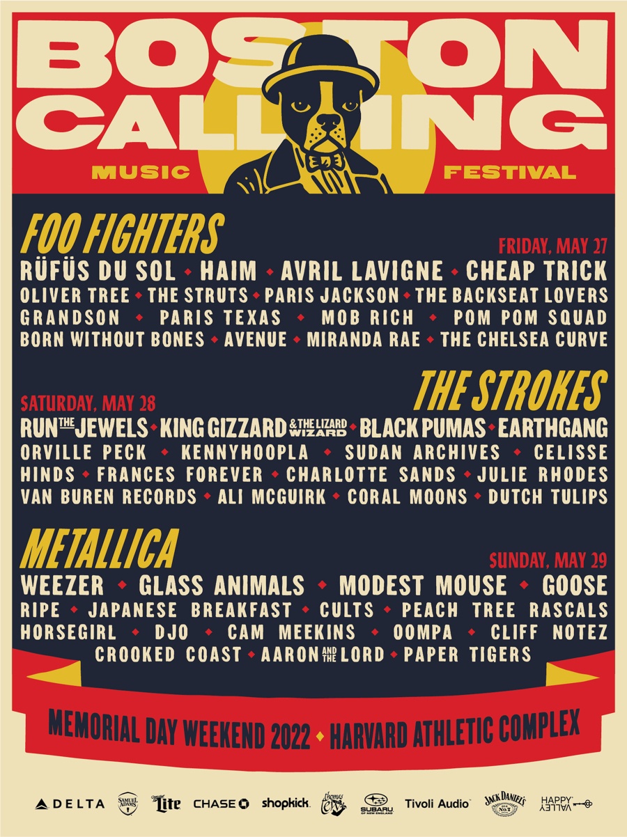 Boston Calling 2022 Lineup Includes Metallica, The Strokes, Foo Fighters