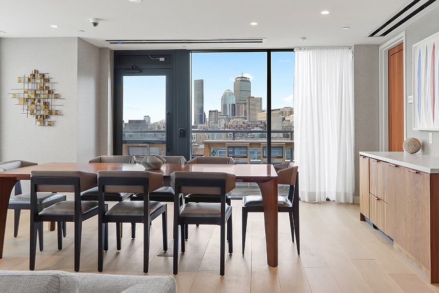 Entertainment Lounge with Back Bay Views
