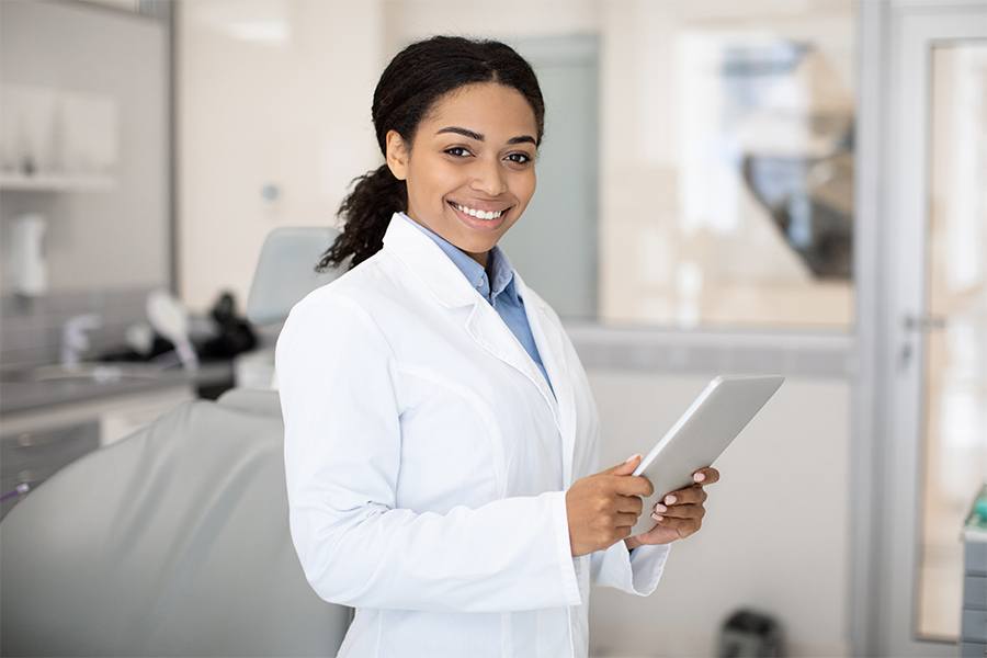 smiling female dentist