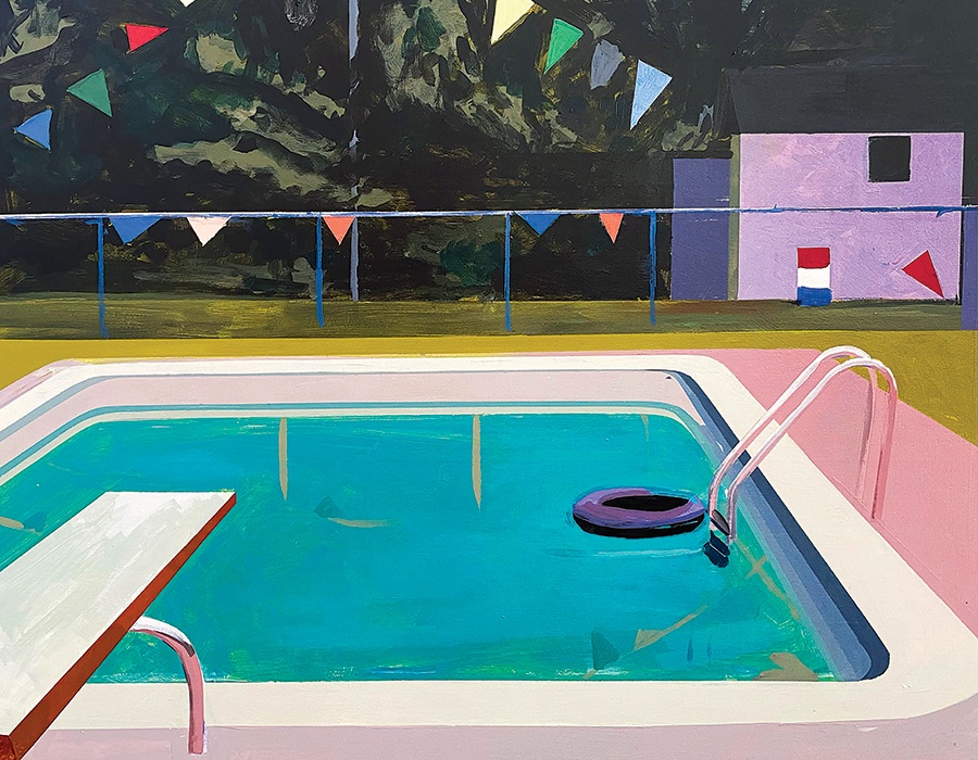 This Stoughton Artist Paints Saturated Scenes of ’60s Suburbia